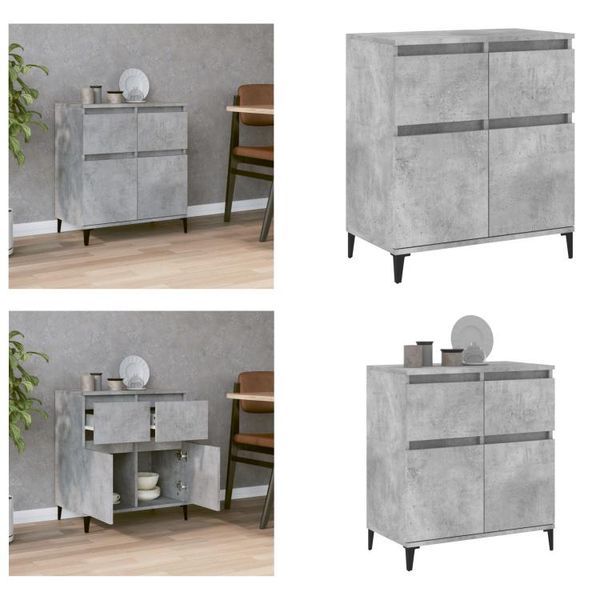 Vidaxl Credenza Grigio Cemento 60X35X70 Cm In Legno - Credenza - Credenza - Credenza - Credenza - Credenza-image