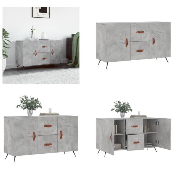 Vidaxl Credenza Grigio Cemento 100X36X60 Cm In Legno - Credenza - Credenza - Armadio - Armadio Portaoggetti-image