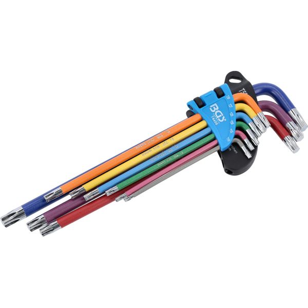 Set Di Chiavi Angolari, Multicolore, Extra Lungo, Profilo A T (Per Torx), T10 - T50, 9 Pezzi.-image