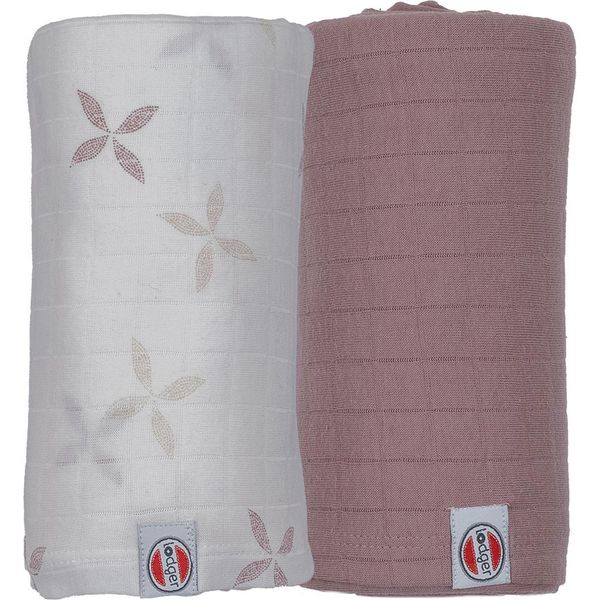 Pannolini Idrofili Lodger - 2 Pezzi - 110 X 110 Cm - Matcha - Powder / Rose | Pannolini Idrofili Grandi-image