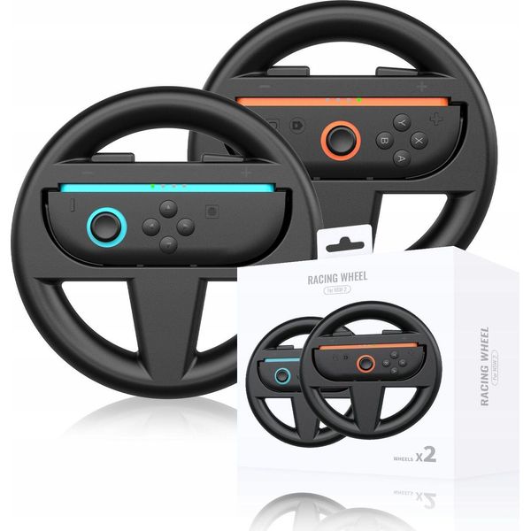 2X Joy-Con Impugnatura Volante Per Nintendo Switch 2 NSW2 Per Mario Kart / 2X Nero / JYS-NS226-image
