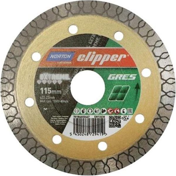 Disco Diamantato Extreme Gres Ø 115 Mm Foro 22,23 Mm Larghezza Segmento 1,3 Mm Altezza Segmento 10 Mm-image