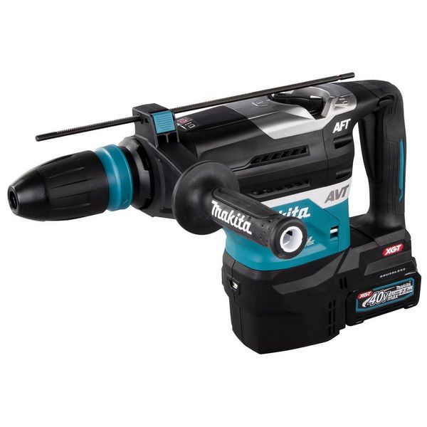 Makita HR005GM202 Martello Combinato A Batteria SDS-MAX 40V Max. / 2X Batteria 4,0 Ah + Caricabatterie Incl. Adattatore Radio Aws WUT01 In Valigetta-image