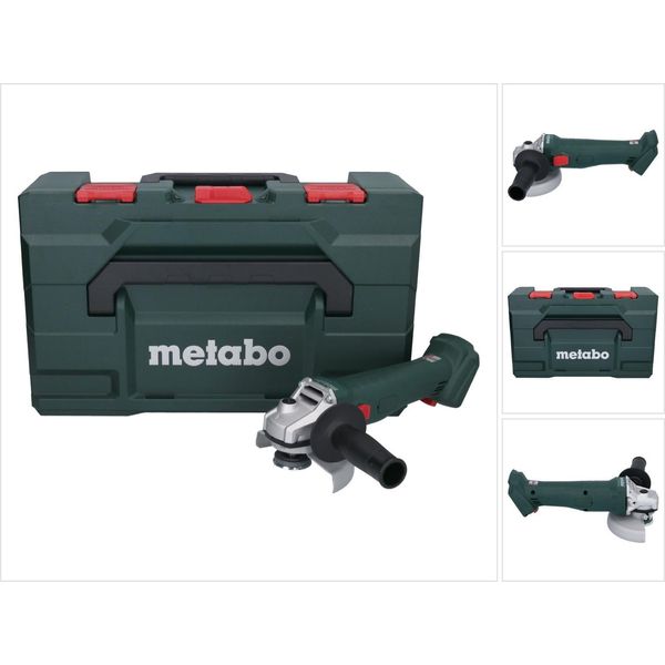 Metabo W 18 L 9-125 Smerigliatrice Angolare A Batteria 18 V 125 Mm + Metabox (602247840) - Senza Batteria, Senza Caricabatterie-image