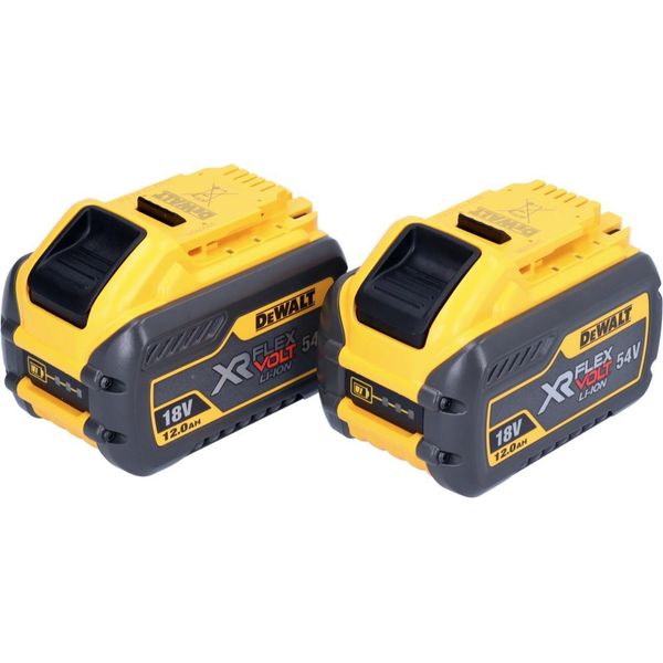 Dewalt 2X Batterie Dcb 548 18 V / 54 V Max. 12 Ah / 12000 Mah Li-Ion Xr Flexvolt - Con Indicatore Dello Stato Di Carica-image