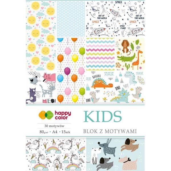 Happy Color A4 80G 15 Fogli Con Motivi Kids-image
