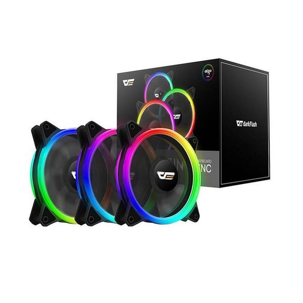 Set Di Ventole Per Computer Argb Darkflash Dr12 Pro 3W1 120X120 (Nero)-image