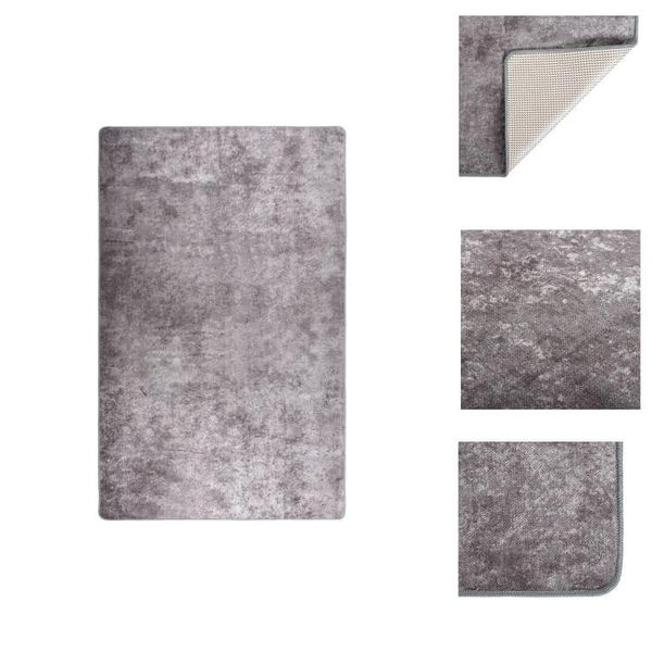 Vidaxl Tappeto Lavabile 160X230 Cm Grigio Antiscivolo - Tappeti-image