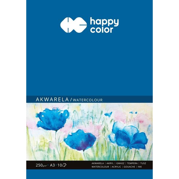 Happy Color Acquerello A3 Blocco 250G 10 Fogli-image
