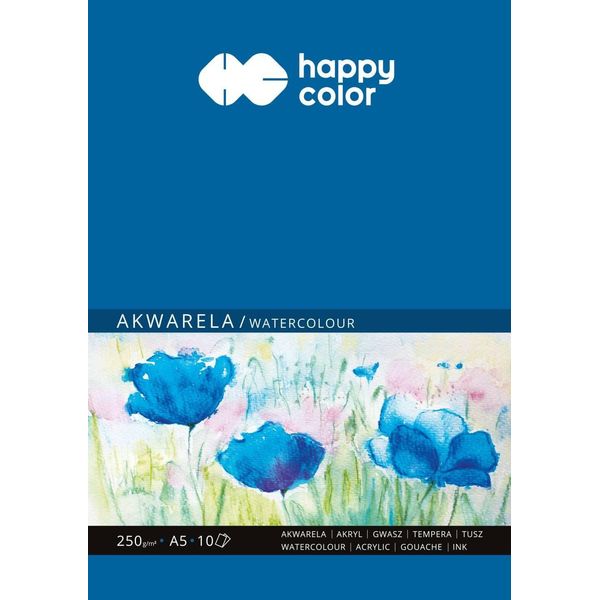 Happy Color Blocco Acquerello A5 250G 10 Fogli-image