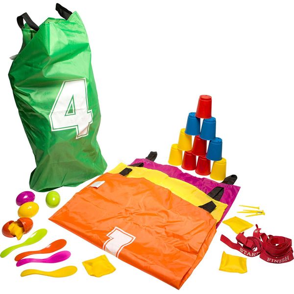 Bs Bs Toys Party Kit Set Di Giochi - Party Con Diversi Giochi - Corsa Con I Sacchi - Lancio Delle Lattine - 4 Giocatori - Giochi All'aperto Per Bambini - Da 4 Anni - Giochi Per Bambini - Giochi Per Bambini - Giochi All'aperto - Giochi All'aperto-image