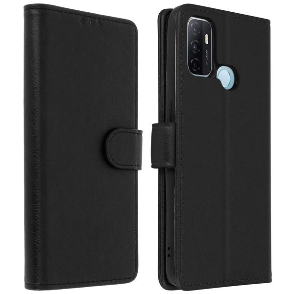 Avizar, Flip Cover Portafoglio, Custodia In Ecopelle Per Oppo A53 / A53S, Nero-image
