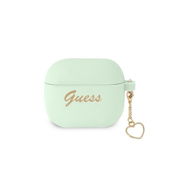 Guess Gua3Lschsn Cover Airpods 3 Verde/Verde Silicone Charm Heart Collection-image
