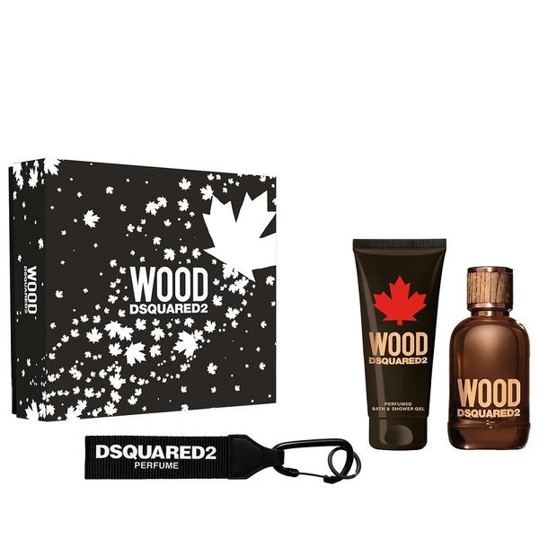 Dsquared2 Wood Pour Homme Set Eau De Toilette 100Ml + Gel Doccia 100Ml + Portachiavi-image