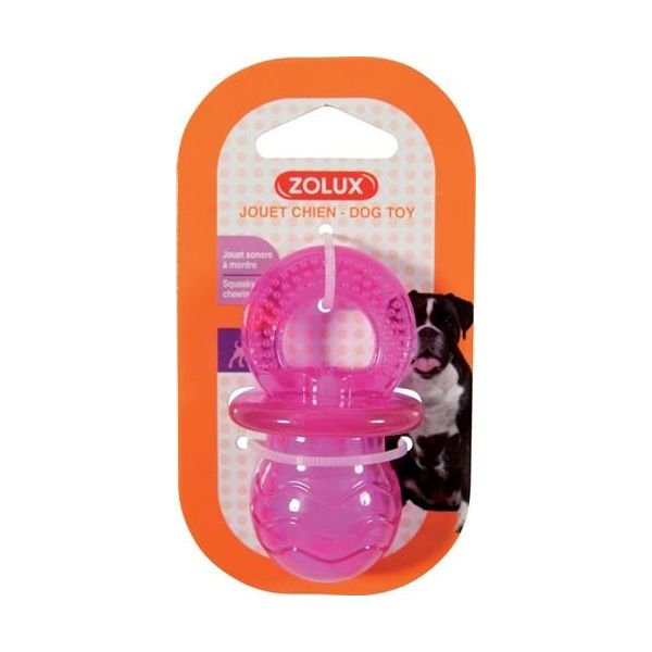 Ciuccio Giocattolo Per Cani Tpr Pop Pacifier 7Cm Rosa Zolux-image