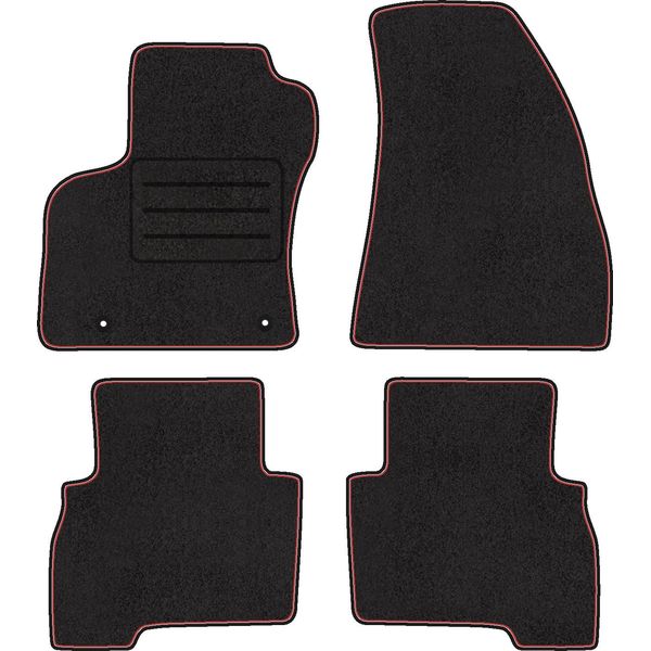 Set Di Tappetini In Velluto Per Citroen Nemo (2008 - 2017) 4 Pezzi - Nuovo - Rosso-image