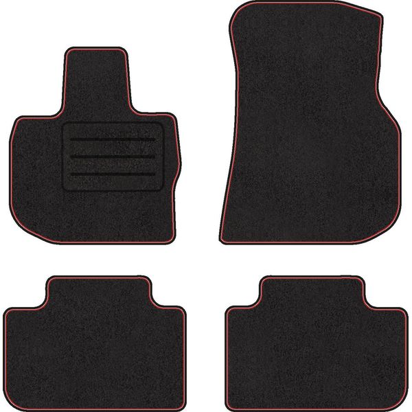 Set Di Tappetini In Velluto Per Bmw Ix3 G08 4 Pezzi - Nuovo - Rosso-image