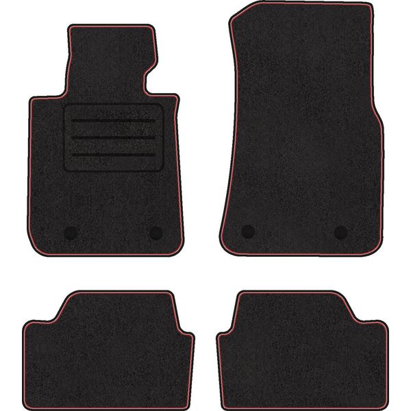 Set Di Tappetini In Velluto Per Bmw 1 F21 3D (2011 - 2019) 4 Pezzi - Nuovo - Rosso-image