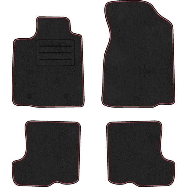 Set Di Tappetini In Velluto Per Dacia Sandero I (2008 - 2012) 4 Pezzi - Nuovo - Rosso-image