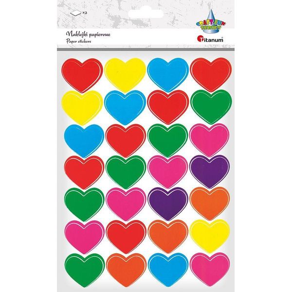 Adesivi Di Carta Colorati Cuori Grande 2 Arca Titanum-image