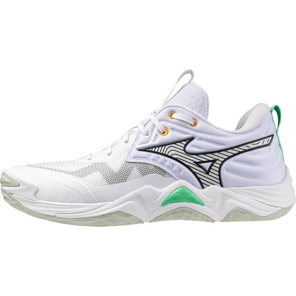 Mizuno Wave Momentum Elite - Bianco/Nero/Smeraldo Ghiacciato, Dimensioni: 5,5-image