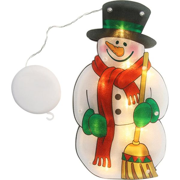 Natale Led Snowman Finestra Luce Impermeabile Appeso Fata Luci Finestra Illuminazione Decorazione-image