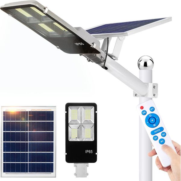 Luce Solare All'aperto 20W, Grande Lampione Solare All'aperto, 254 Lampade Solari A Led Luce Solare Di Rilevamento Crepuscolare 20000Lm IP65 Lampade Da Giardino Per L'esterno-image