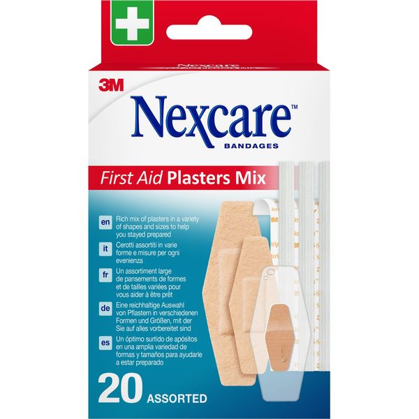 Nexcare™ N0-20-7F Nexcare™ Pflaster Erste Hilfe Mix N0-20-7F Beige, 20 St.-image