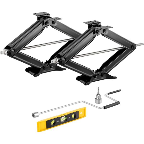 Succebuy Set Di 2 Martinetti A Forbice Per Camper, Portata 2948 Kg, Altezza 103-595 Mm-image