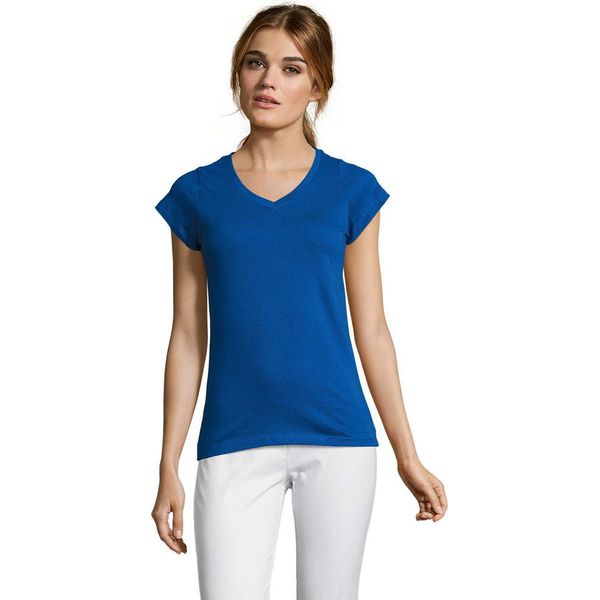 Sols - Maglietta Con Scollo A V "Moon"" Da Donna LT1485 (3XL) (Blu Royal)"-image