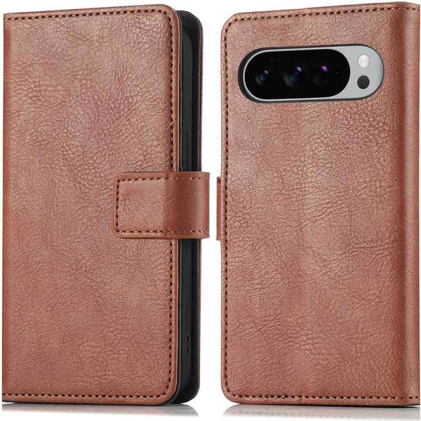 Custodia Per Cellulare Imoshion Per Google Pixel 10 Pro/Google Pixel 10 - Flip Cover Libreria Flip - Marrone-image