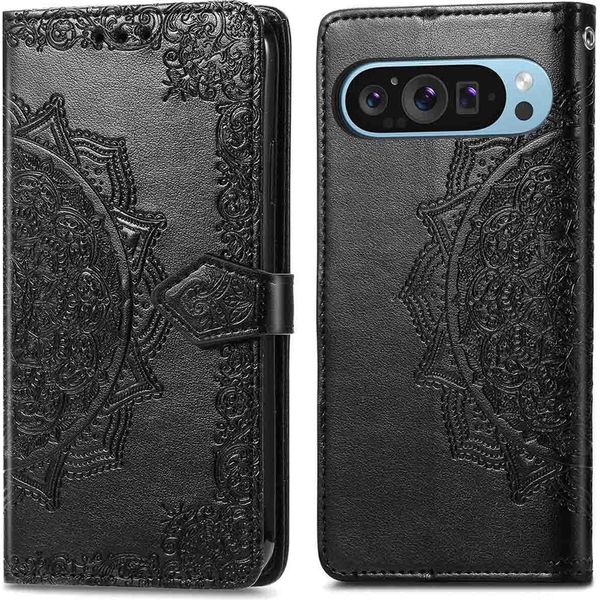 Google Pixel 10 Pro/Google Pixel 10 Cover - Similcuoio - Flip Cover Imoshion - Nero-image