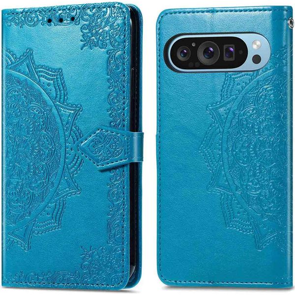 Google Pixel 10 Pro/Google Pixel 10 Cover - Similcuoio - Flip Cover Imoshion - Turchese-image