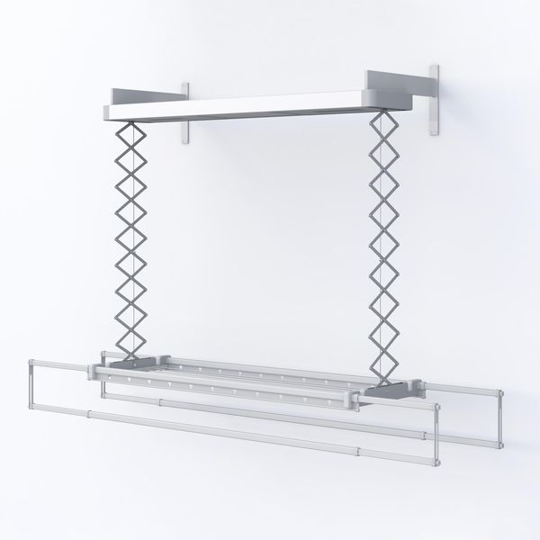 Stendibiancheria A Parete, Regolabile Elettricamente In Altezza, 122 Cm - Foxydry Pro-image
