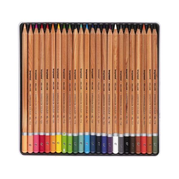Matite Colorate Bruynzeel Expression 24 Astuccio In Metallo-image