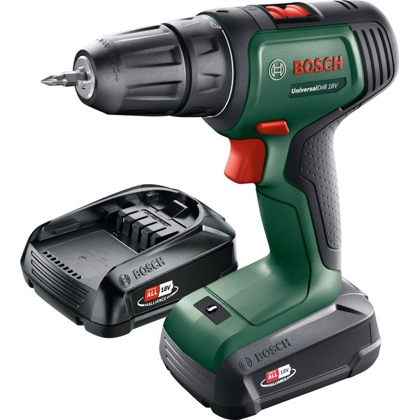 Bosch Home & Garden 06039D4002 Bosch Home & Garden Universaldrill 18V Trapano A Batteria 18,0 V, Con 2 Batterie Ricaricabili-image