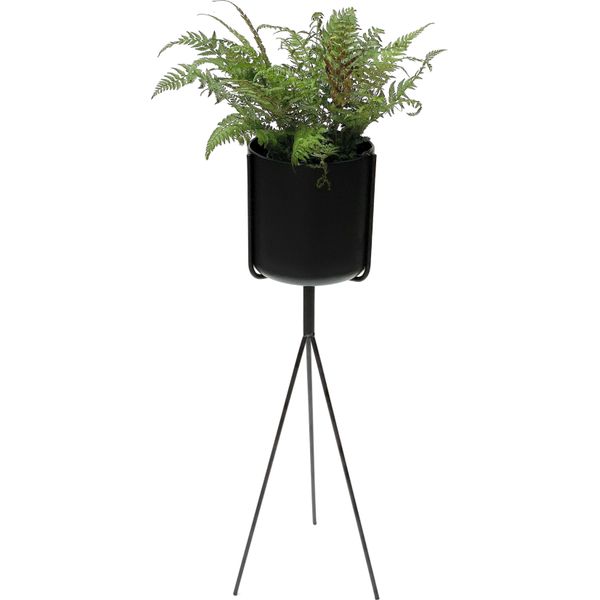 Dandibo Supporto Per Fiori Con Vaso In Metallo Nero 80 Cm Sgabello Per Fiori 96022 Colonna Per Fiori Supporto Per Piante Moderno Sgabello Per Piante-image