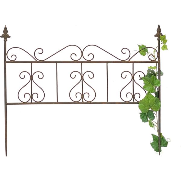 Dandibo Arrampicata Supporto Metallo Fiore Traliccio 60 Cm Free-Standing Traliccio 96016 Plug-In Recinzione Arrampicata Supporto Asta Ruggine Imitazione-image