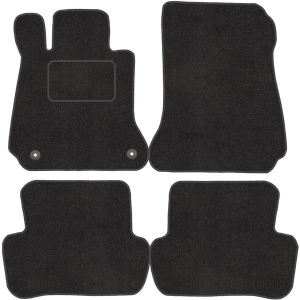 Satz In Velour FußMatte Per Mercedes C W204 (06-14) - Qualità Premium - Passgenau-image