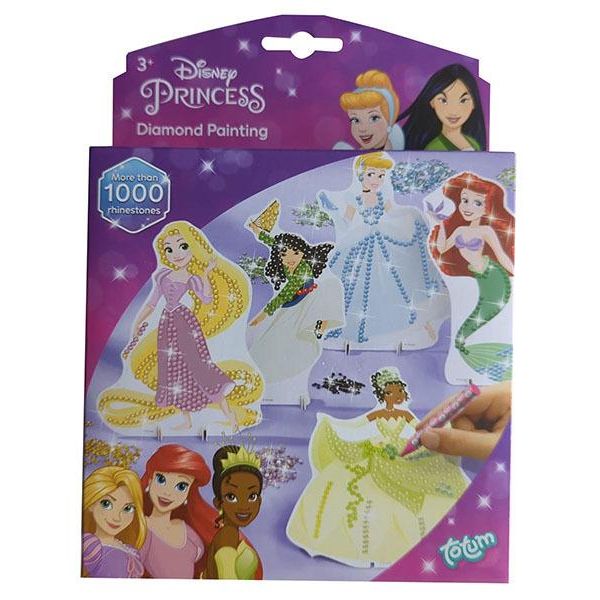 Totum 044388 Disney Princess Diamond Painting, Principesse Da Decorare Con Pietre Scintillanti-image
