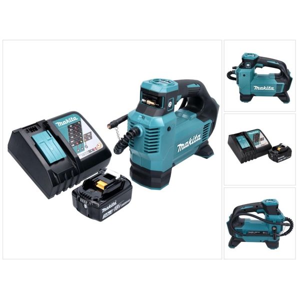Compressore A Batteria Makita Dmp 181 RF1 18 V 11,1 Bar + 1X Batteria Ricaricabile 3,0 Ah + Caricatore-image