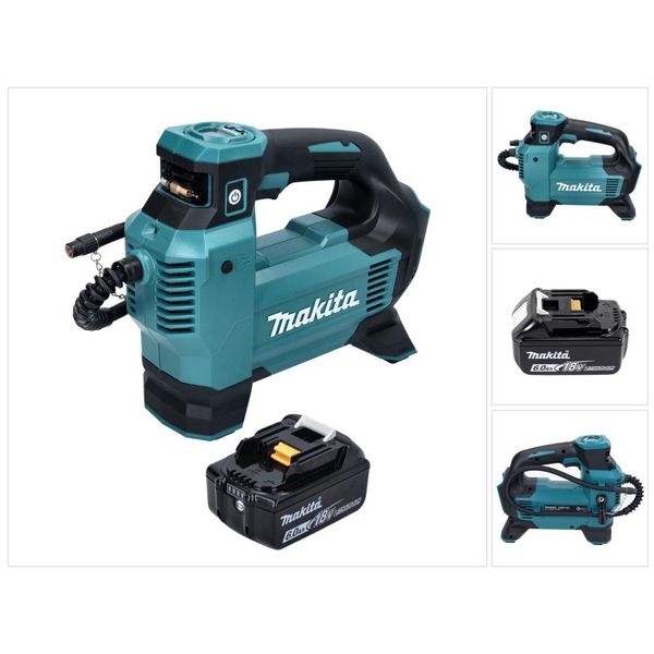 Compressore A Batteria Makita Dmp 181 G1 18 V 11,1 Bar + 1X Batteria Ricaricabile 6,0 Ah - Senza Caricabatteria-image