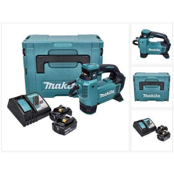 Compressore A Batteria Makita Dmp 181 Rfj 18 V 11,1 Bar + 2X Batteria Ricaricabile 3,0 Ah + Caricabatterie + Makpac-image