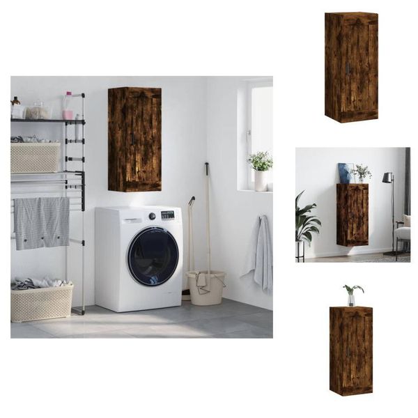 Vidaxl Armadio A Muro Rovere Fumé 34,5X34X90 Cm Materiale Legno - Credenze-image