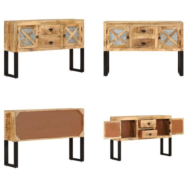 Vidaxl Credenza 110X30X74 Cm Legno Di Mango Grezzo - Credenza - Credenze - Tavolino - Tavoli Laterali-image