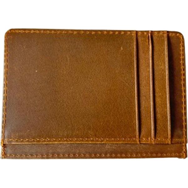 Inf Portacarte Con Protezione Rfid Vera Pelle Marrone-image