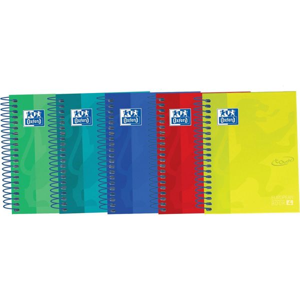 5X Oxford 400088285 Office European Book Touch - A6+, A Scacchi, 120 Fogli, Assortiti-image