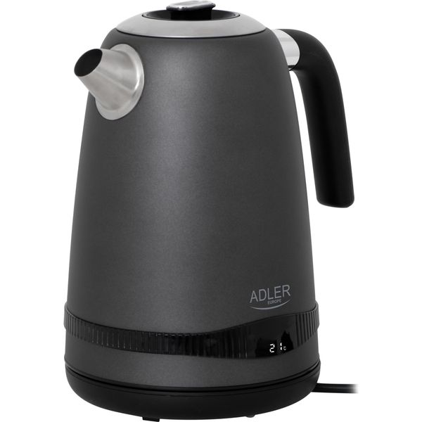 Adler Kettle | Ad 1295G Ss | Electric | 2200 W | 1.7 L | Stainless Steel | 360° Rotational Base | Grey-image