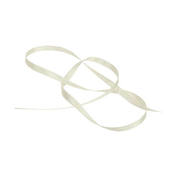Nastro Regalo In Raso Crema 6 Mm Nastro Decorativo 50 M Polister Doppio Raso-image