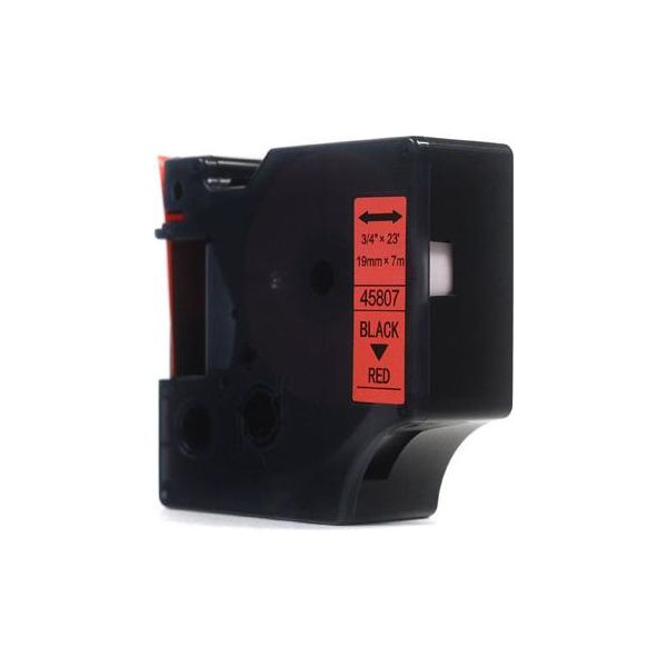 Jetworld Nastro Di Ricambio Dymo D1 Nero Su Rosso, 19 Mm X 7 M (45807) (S0720870)-image